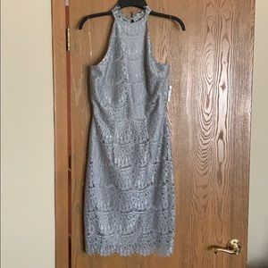 Gray lace dress